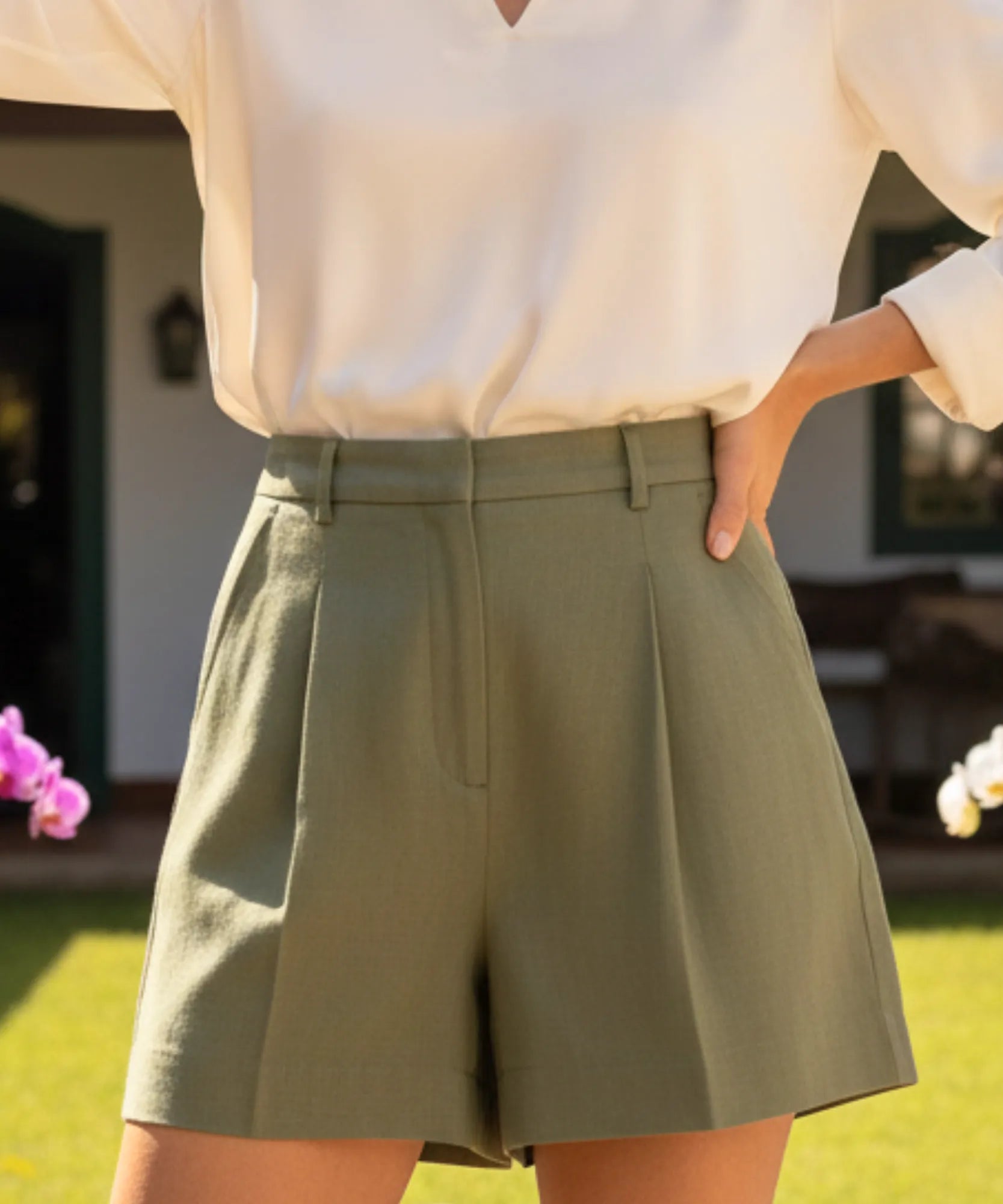 Comprar Conjunto Feminino Alfaiataria Colete e Short Linho ZARA
