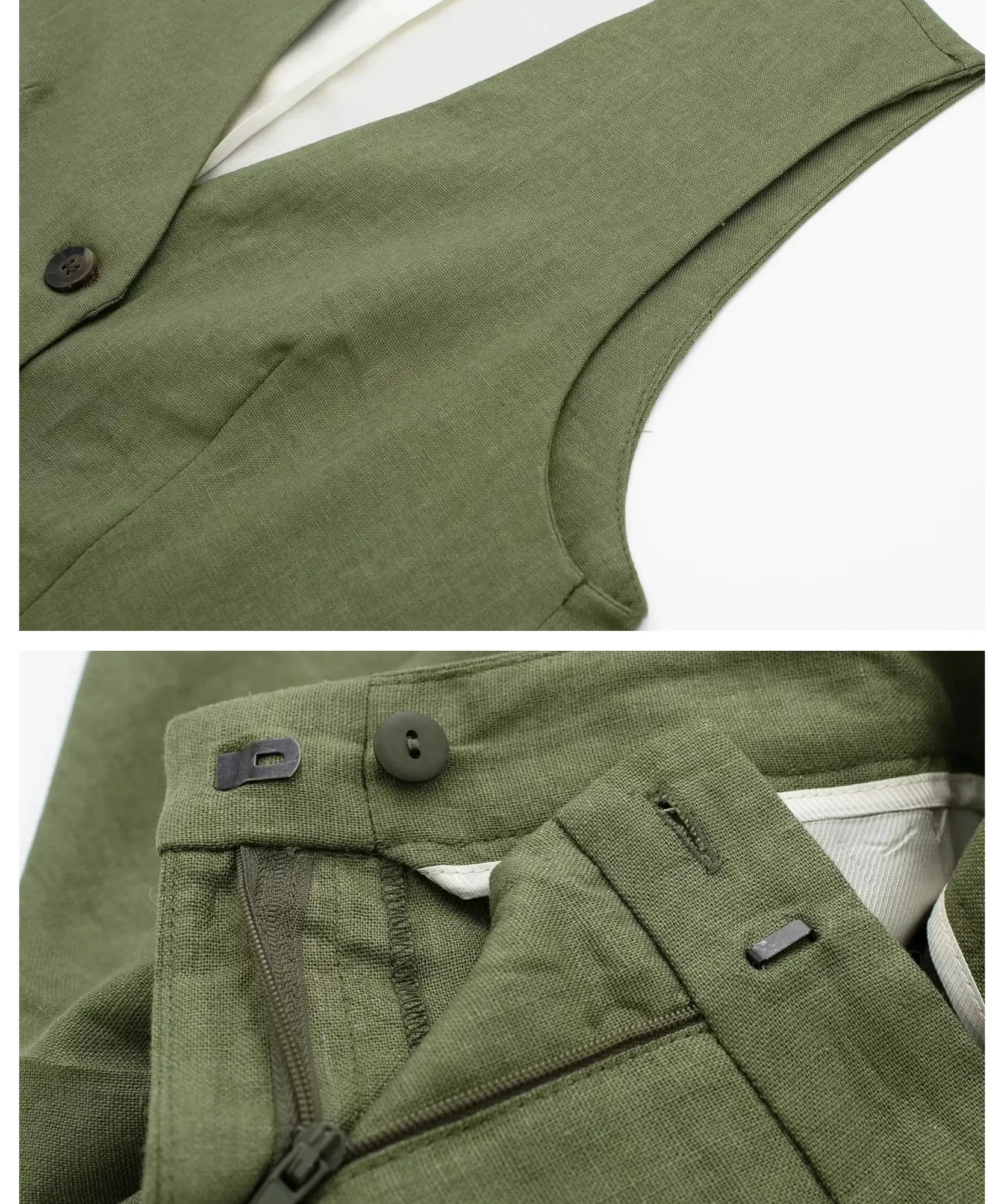 Comprar Conjunto Feminino Alfaiataria Colete e Short Linho para looks casuais ou ambiente profissional em promoção ANELLIMN
