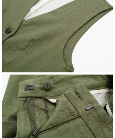 Comprar Conjunto Feminino Alfaiataria Colete e Short Linho para looks casuais ou ambiente profissional em promoção ANELLIMN