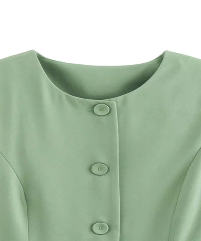 Conjunto Feminino Alfaiataria Colete Short Elegante | Lala