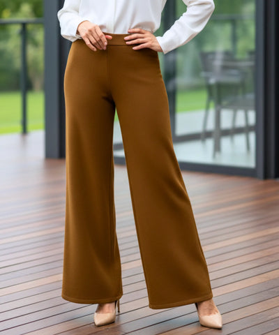 Comprar conjunto alfaiataria feminino elegante crepe blusa ombro caído calça pantalona wide leg em promoção ZARA