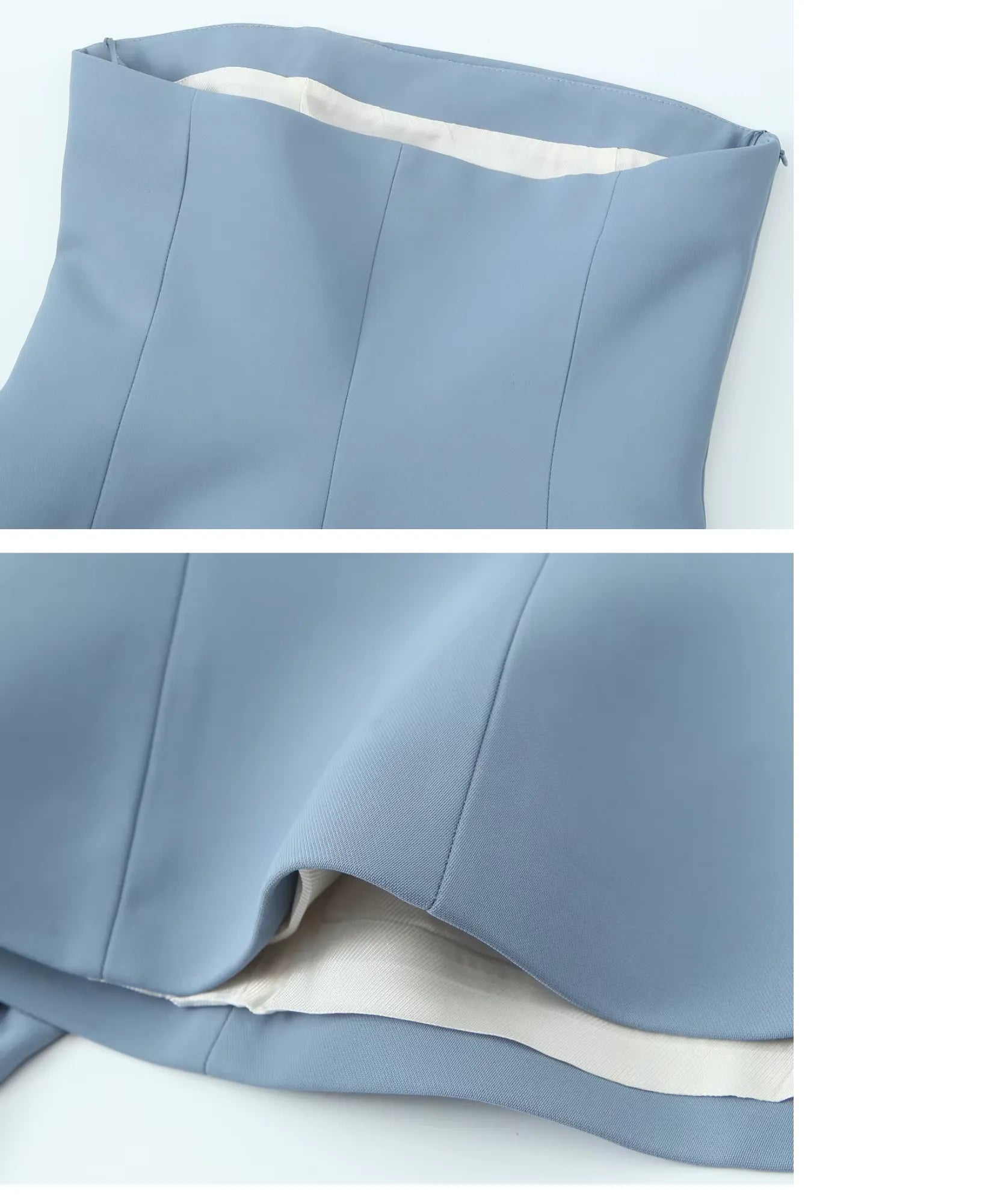Comprar conjunto alfaiataria feminino elegante com top amarração lateral e calça cintura alta em promoção ANELLIMN