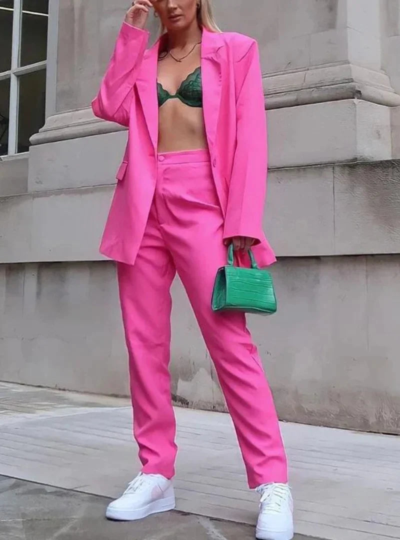 Blazer e calça social de cores diferentes feminino 2025