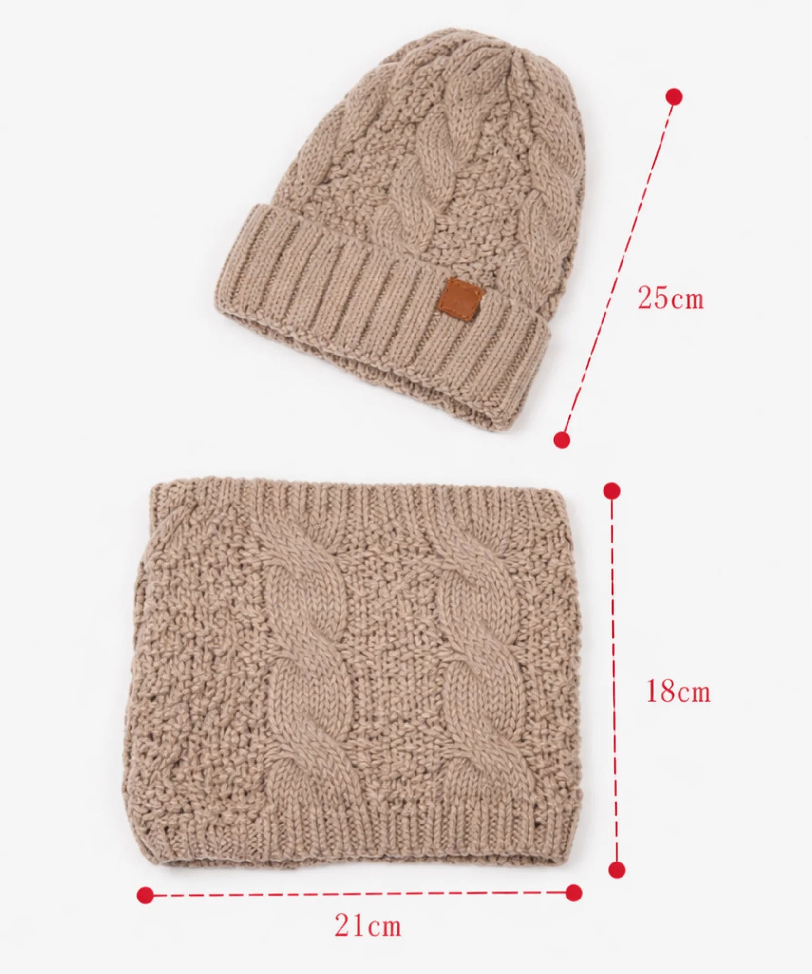  Comprar conjunto cachecol e gorro feminino tricot trançado forro térmico inverno barato promoção ANELLIMN 
