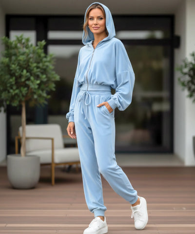 Conjunto De Moletom Feminino Plush Cropped Jogger | Jastie