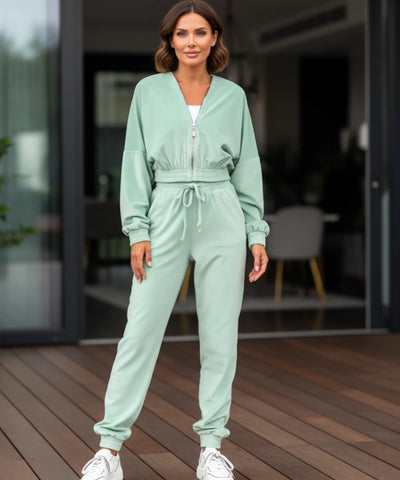 Conjunto De Moletom Feminino Plush Cropped Jogger | Jastie