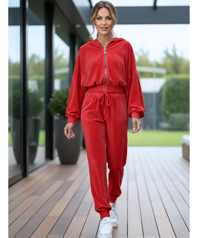 Conjunto De Moletom Feminino Plush Cropped Jogger | Jastie