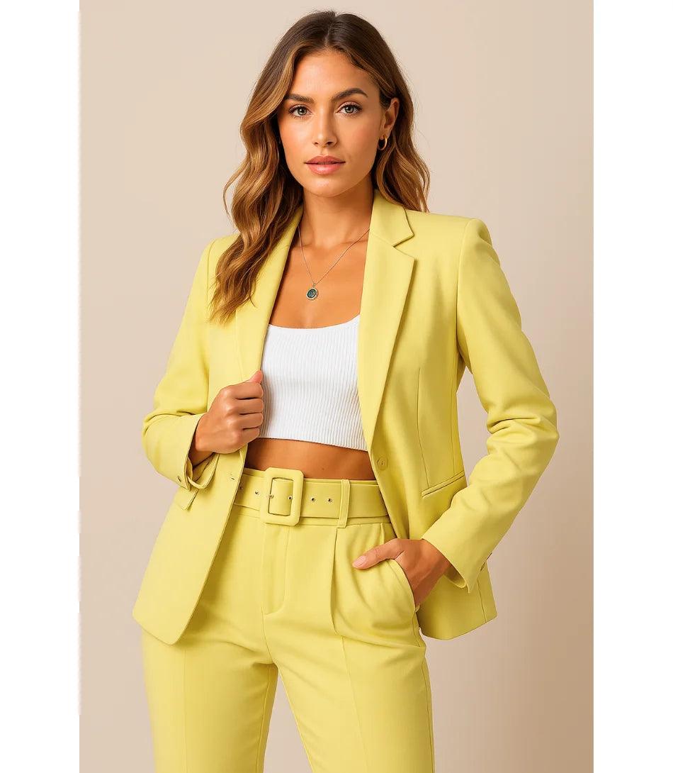 Conjunto Feminino Alfaiataria Blazer e Calça Elegante - Anellimn