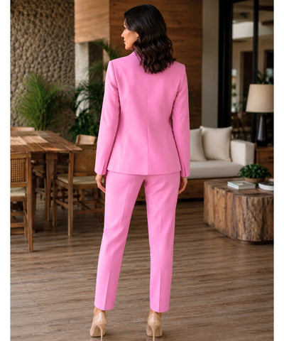 Comprar conjunto feminino alfaiataria azul com blazer e calça elegante para trabalho e reuniões barato ZARA