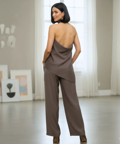 Conjunto Feminino Alfaiataria com Blusa e Calça em Linho | Biah