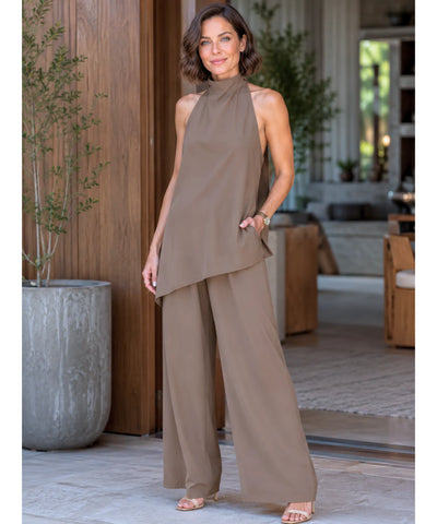 Conjunto Feminino Alfaiataria com Blusa e Calça em Linho | Biah