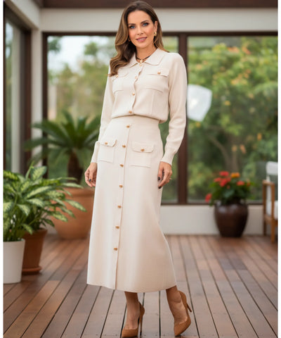 Comprar Conjunto Feminino Alfaiataria Tricot Preto para Trabalho e Festas barato - ZARA