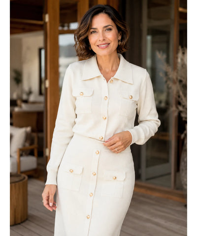 Comprar Conjunto Feminino Alfaiataria Tricot Preto para Trabalho e Festas barato  ANELLIMN 