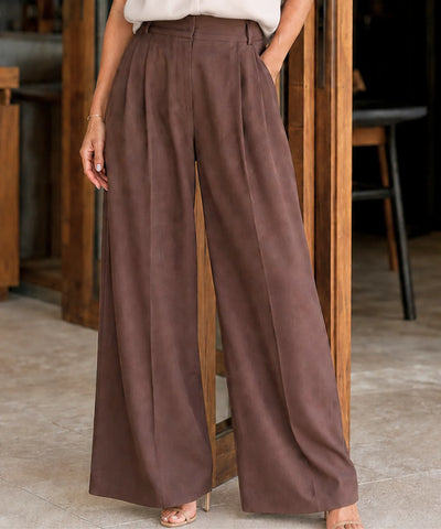Conjunto Feminino Calça Pantalona e Blusa Amarração Casual | Bia