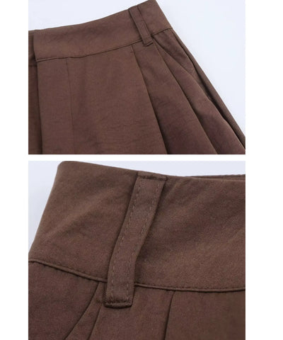 Conjunto Feminino Calça Pantalona e Blusa Amarração Casual | Bia