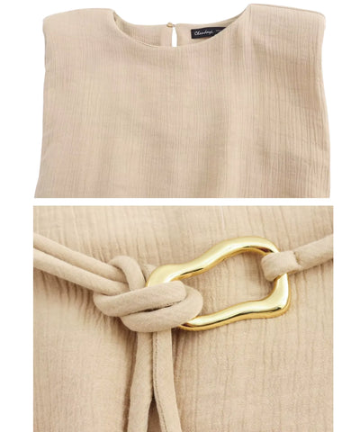 Conjunto Feminino Blusa e Calça Pantalona Wide Leg Canelada | Praslin