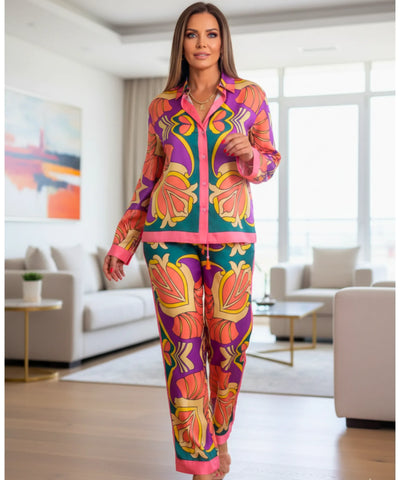 Conjunto Feminino Calça E Blusa Estampado Verão | Snow