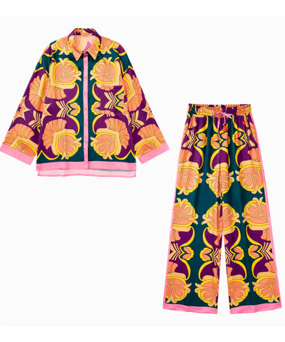 Conjunto Feminino Calça E Blusa Estampado Verão | Snow