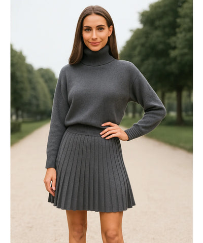Conjunto Tricot Feminino Gola Alta Confortável Elegante | Suziy
