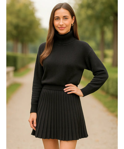 Conjunto Tricot Feminino Gola Alta Confortável Elegante | Suziy