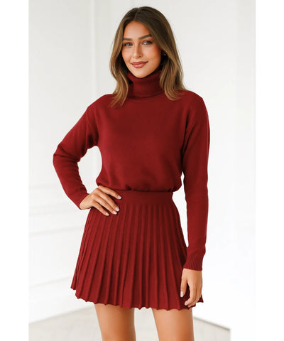 Conjunto Tricot Feminino Gola Alta Confortável Elegante | Suziy