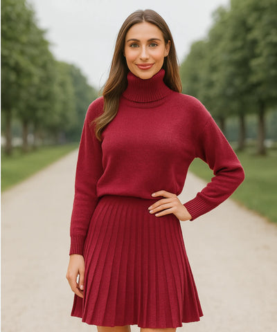 Conjunto Tricot Feminino Gola Alta Confortável Elegante | Suziy