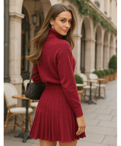 Conjunto Tricot Feminino Gola Alta Confortável Elegante | Suziy