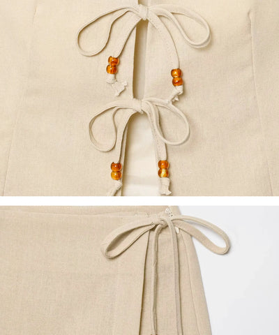 Conjunto Linho Feminino Colete E Short Leve Verão | Juli