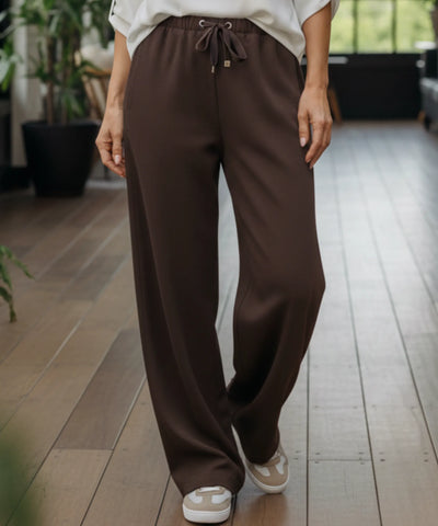 Comprar conjunto moletom feminino com capuz e zíper dourado calça wide leg casual elegante em promoção ZARA