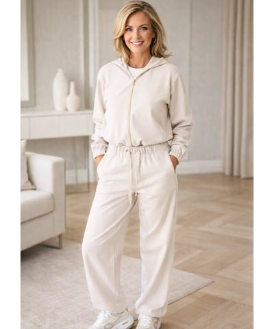 Conjunto Moletom Feminino Com Capuz E Zíper Casual | Cristel