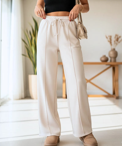 Comprar Conjunto Moletom Feminino com Jaqueta e Calça Larga de algodão grosso peluciado para os dias frios barato - aerolook - ZARA
