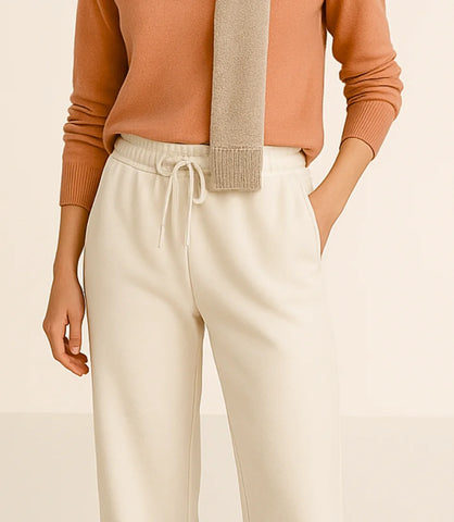 Conjunto Moletom Feminino com Jaqueta e Calça Larga  | Suali