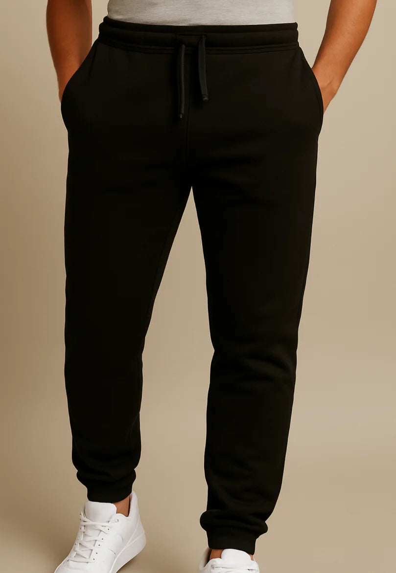Conjunto moletom masculino com capuz e calça jogger, tecido texturizado premium, modelo moderno slim fit com acabamento flanelado interno.