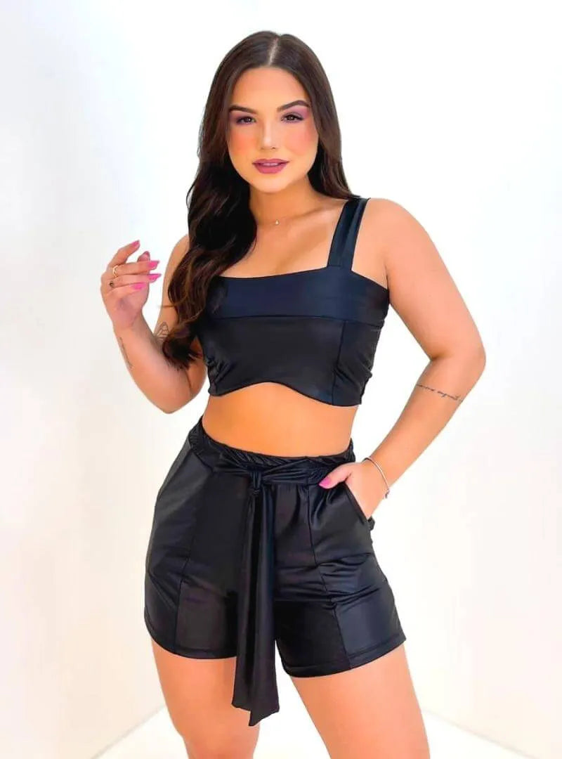 Conjunto Shorts e Cropped Cirrê | Club - Anellimn