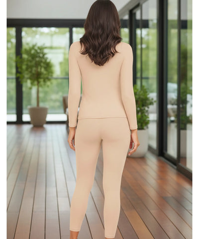 Comprar conjunto térmico feminino segunda pele manga longa calça legging forro polar barato ZARA