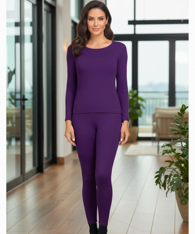 Comprar conjunto térmico feminino segunda pele manga longa calça legging forro polar barato ZARA