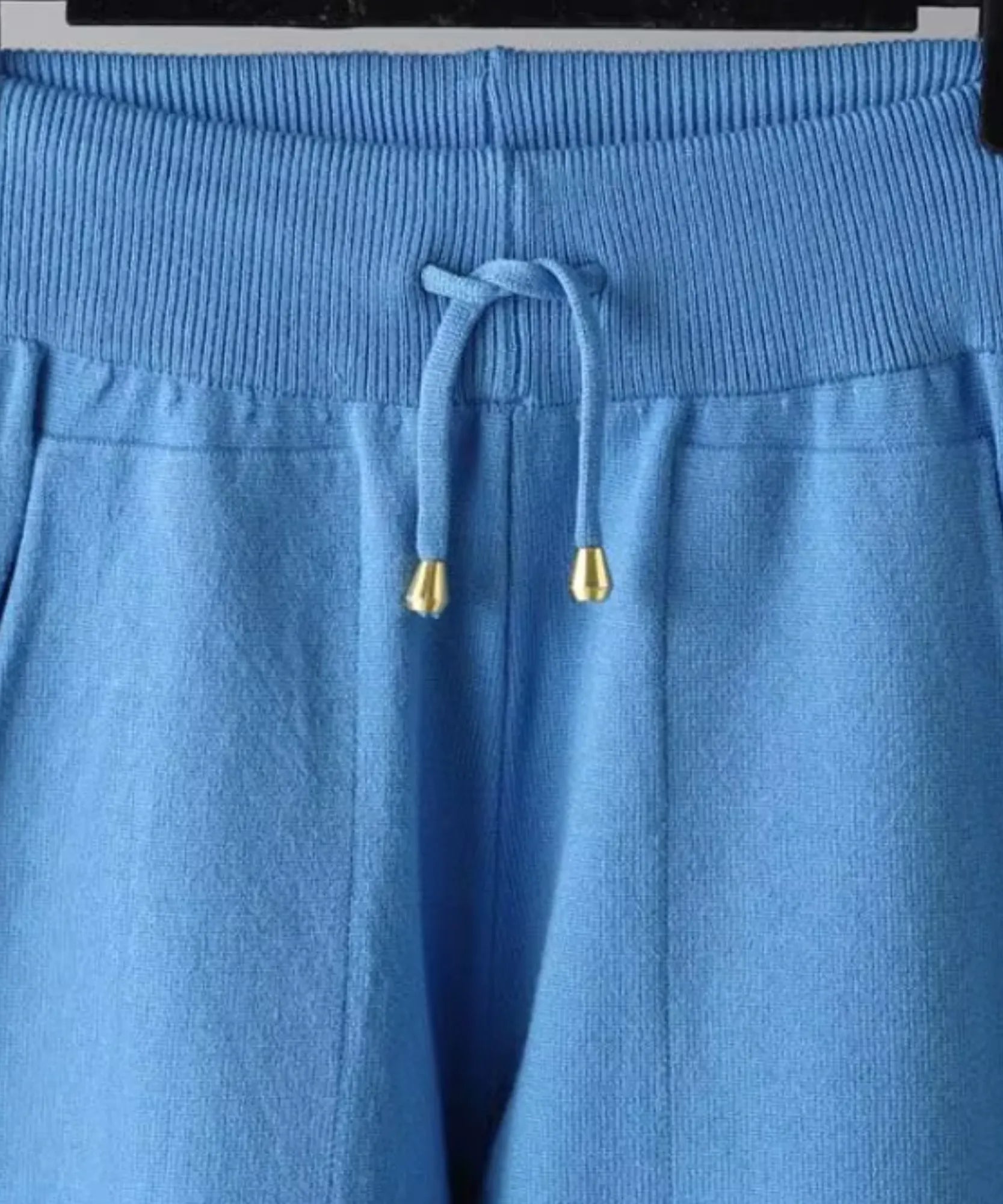Comprar conjunto tricot feminino 2 peças suéter gola alta calça jogger canelada malha inverno barata em promoção Anellimn