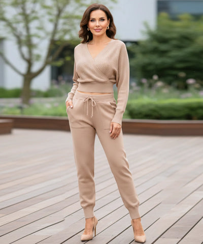 Conjunto Tricot Feminino Canelado Elegante Comfy | Lyara