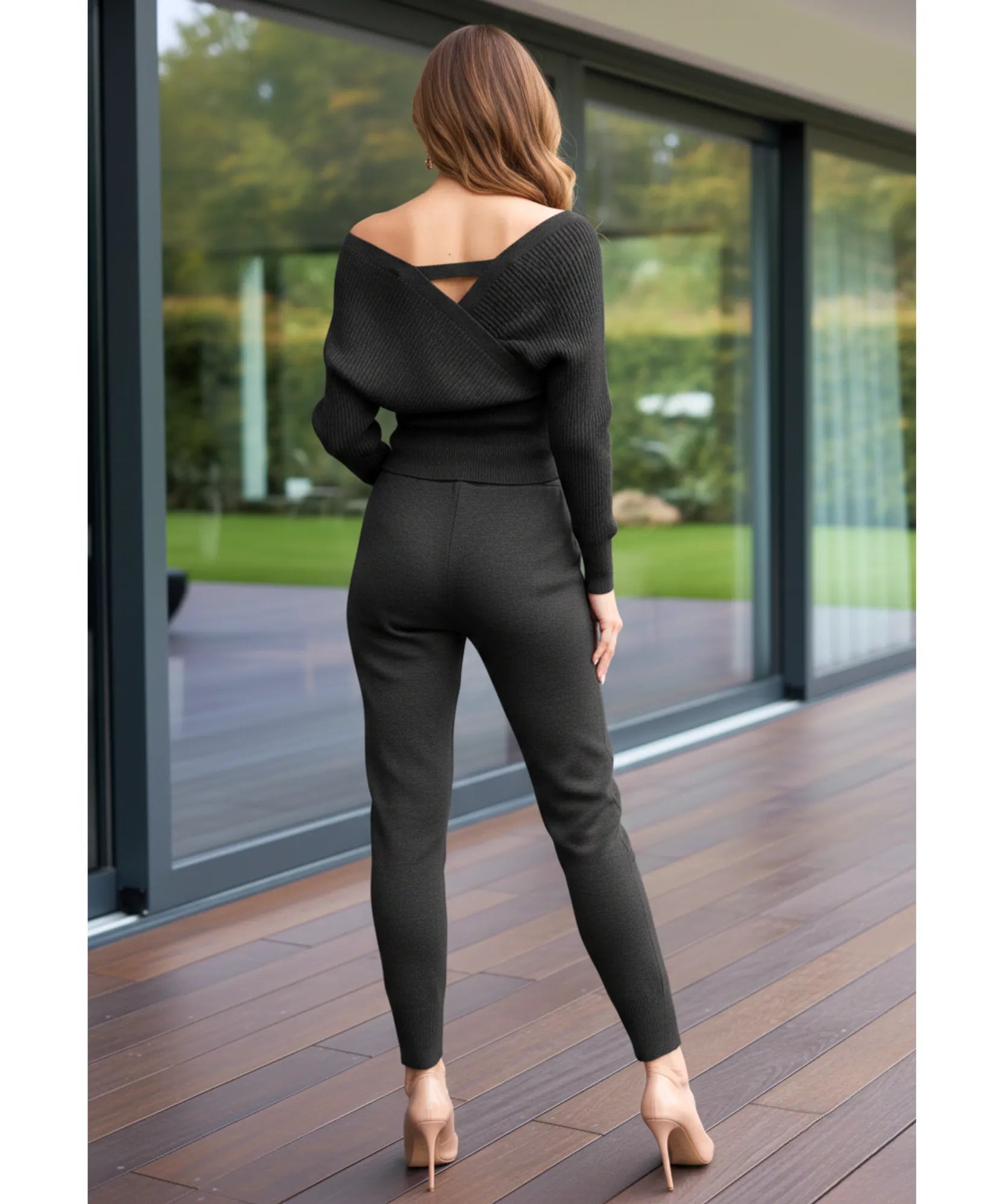 Comprar conjunto tricot feminino canelado elegante e confortável para inverno com frete grátis  ZARA

