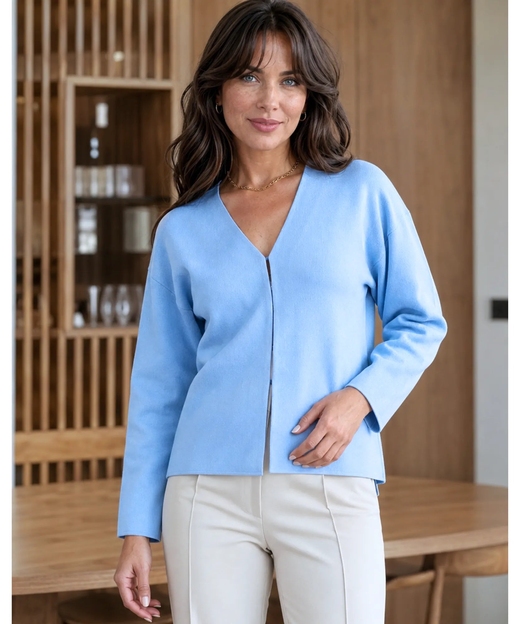 Conjunto Tricot Feminino Cardigan e Saia Inverno Elegante | Zelo