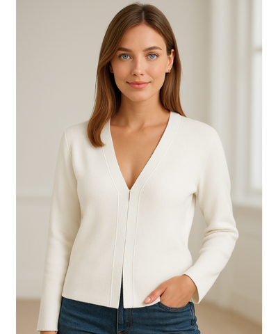 Conjunto Tricot Feminino Cardigan e Saia Inverno Elegante | Zelo