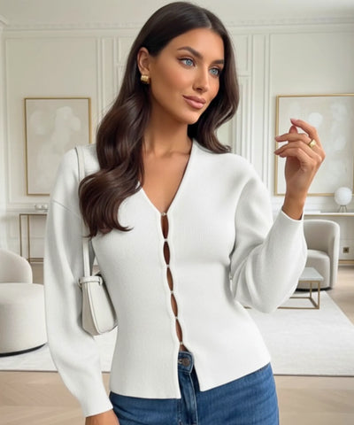 Conjunto Tricot Feminino Cardigan e Saia Inverno Elegante | Zelo