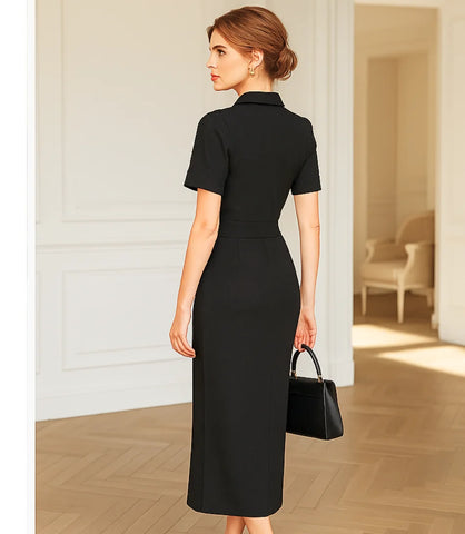 Comprar Conjunto Tricot Feminino com Saia e Blusa Elegante em promoção Preto - Anellimn