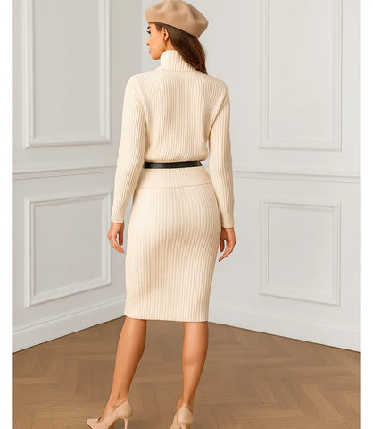 Comprar Conjunto Tricot FeBminino Para Trabalho Ou Passeio Chic Off White - ZARA