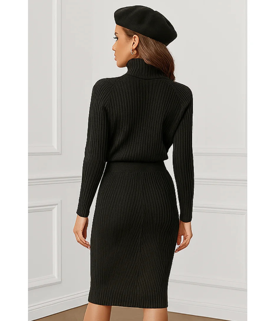 Comprar Conjunto Tricot FeBminino Para Trabalho Ou Passeio Chic Preto - ZARA