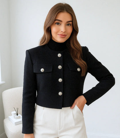 Conjunto Tweed Feminino com Saia e Blazer Elegante | Juli