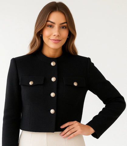 Conjunto Tweed Feminino com Saia e Blazer Elegante | Juli