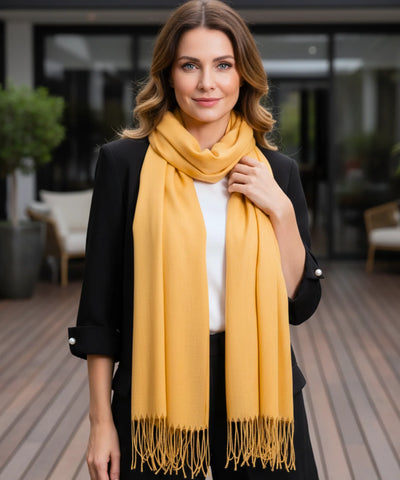 Comprar echarpe feminina de caxemira com franjas pashmina longa macia casual trabalho barato ANELLIMN