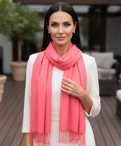 Comprar echarpe feminina de caxemira com franjas pashmina longa macia casual trabalho barato ANELLIMN