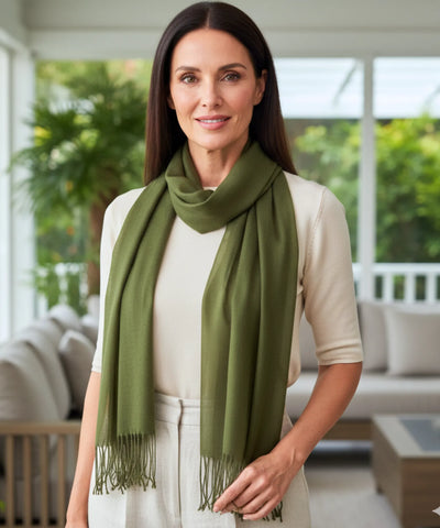 Comprar echarpe feminina de caxemira com franjas pashmina longa macia casual trabalho barato ANELLIMN